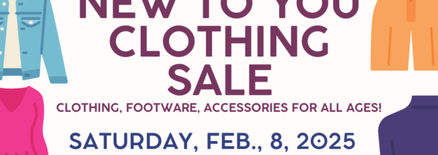 “New to You” Clothing Sale Sat Feb 8